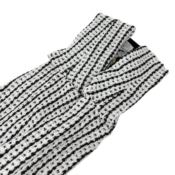 CHANEL Vintage 97P CC Logo Button Tweed Cardigan Sweater Top Black [106395] - Picture 8 of 12